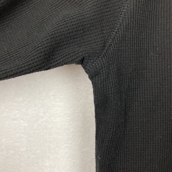 CH Apparel Women’s Black Thermal Knit Top with Crystal Peace Signs sz Medium - Picture 10 of 11